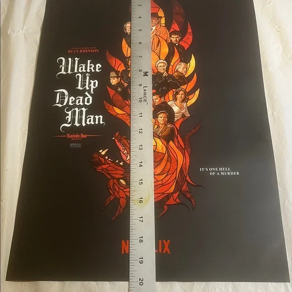 Wake Up Dead Man Limited Origin Movie Poster Knives Out Dragon 13 x 20 11/25 NEW - Picture 13 of 14